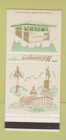 Matchbook Cover - Haltiwanger's Columbia SC clothing store 30 Stk SAMPLE