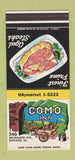 Matchbook Cover - Como Inn Chicago IL restaurant 30 Stk SAMPLE