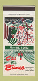 Matchbook Cover - Club El Bianco Chicago IL 30 Stk SAMPLE