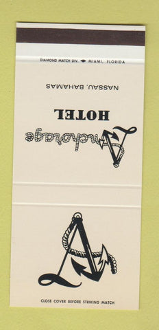Matchbook Cover - Anchorage Hotel Nassau Bahamas 30 Stk SAMPLE