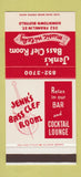 Matchbook Cover - Jenk's Bass Clef Room Buffalo NY 30 Stk SAMPLE