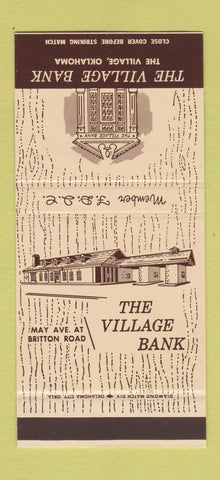 Matchbook Cover - The Village Bank OK 30 Stk SAMPLE