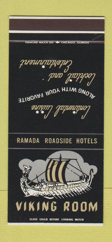 Matchbook Cover - Viking Room Ramada Champain IL 30 Stk SAMPLE