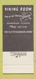 Matchbook Cover - Viking Room Ramada Champain IL 30 Stk SAMPLE