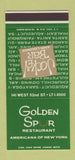 Matchbook Cover - Jockey Bar Golden Spur New York City  30 Stk SAMPLE