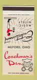 Matchbook Cover - Coachman's Den Milford OH 30 Stk SAMPLE