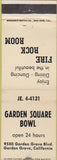 Matchbook Cover - Garden Square Bowl bowling Garden Grove CA
