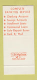 Matchbook Cover - Bank of Orange Park  30 Stk SAMPLE