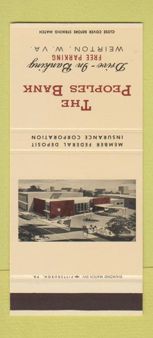 Matchbook Cover - Peoples Bank Weirton WV 30 Stk SAMPLE