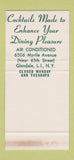 Matchbook Cover - Gebhardt's Glendale LI NY Restaurant 30 Stk SAMPLE