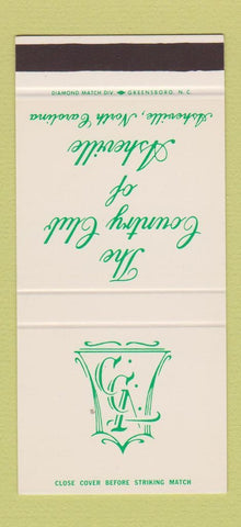 Matchbook Cover - Country Club Asheville NC 30 Stk SAMPLE