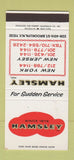 Matchbook Cover - Hamsley Brooklyn NY steel supply 30 Stk SAMPLE