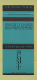 Matchbook Cover - The Summit Hotel New York City 30 Stk SAMPLE