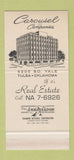 Matchbook Cover - Carousel Companies Real Estate Tulsa OK 30 Stk SAMPLE