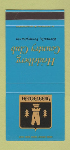 Matchbook Cover - Heidelberg Country Club Bernville PA 30 Stk SAMPLE