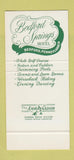 Matchbook Cover - Bedfor Springs Hotel Bedford PA 30 Stk SAMPLE