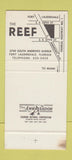 Matchbook Cover - The Reef Restaurant Fort Lauderdale FL 30 Stk SAMPLE
