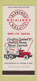 Matchbook Cover - Clifton Concrete mixer Cleveland OH 30 Stk SAMPLE