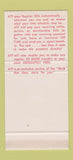 Matchbook Cover - Grundy County Bank Morris IL 30 Stk SAMPLE