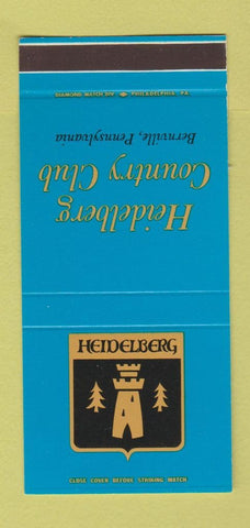 Matchbook Cover - Heidelberg Country Club Bernville PA 30 Stk SAMPLE