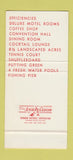 Matchbook Cover - Gulf Lane Resort Motel Indian Rocks Beach FL 30 Stk SAMPLE