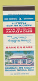 Matchbook Cover - Broadway National Bank Randolph Air Force Base 30 Stk SAMPLE