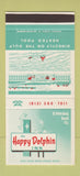 Matchbook Cover - Happy Dolphin Inn St Petersburg Beach FL 30 Stk SAMPLE