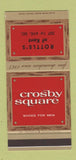 Matchbook Cover - Crosby Square Shoes Rottle's Kent 30 Stk SAMPLE