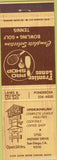 Matchbook Cover - Frontier Lanes Bowling San Diego CA wood grain