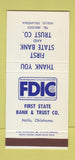 Matchbook Cover - First State Bank Trust Hollis OK 30 Stk SAMPLE