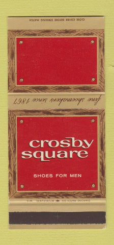 Matchbook Cover - Crosby Square Men's Shoes WEAR 30 Stk SAMPLE