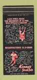 Matchbook Cover - Kenny's Steak Pub New York City Football WEAR 30 Stk SAMPLE