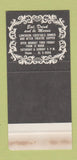 Matchbook Cover - Kenny's Steak Pub New York City Football WEAR 30 Stk SAMPLE