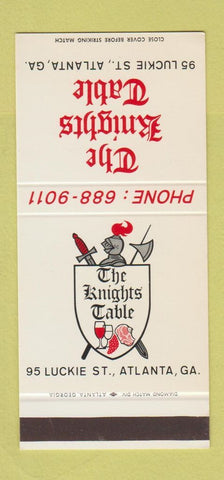 Matchbook Cover - The Knights Table Atlanta GA 30 Stk SAMPLE