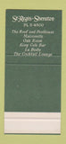 Matchbook Cover - St Regis Hotel Sheraton New York City 30 Stk SAMPLE