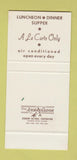 Matchbook Cover - North Shore Steak Great Neck LI NY WEAR 30 Stk SAMPLE