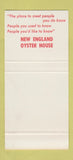 Matchbook Cover - New England Oyster House Restaurant Lynnfield MA 30 Stk SAMPLE
