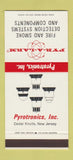 Matchbook Cover - Pyrotronics Cedar Knolls NJ Fire Smoke Detection 30 Stk SAMPLE