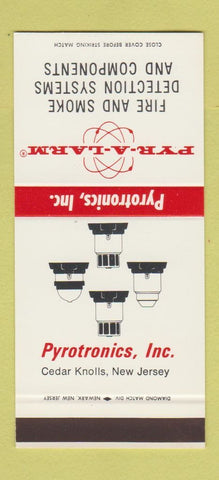 Matchbook Cover - Pyrotronics Cedar Knolls NJ Fire Smoke Detection 30 Stk SAMPLE