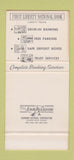 Matchbook Cover - First Liberty National Bank Liberty TX 30 Stk SAMPLE