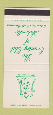 Matchbook Cover - Country Club of Asheville NC 30 Stk SAMPLE