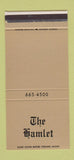 Matchbook Cover - Hamlet Restaurant Carol Stream IL 30 Stk SAMPLE
