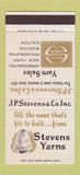 Matchbook Cover - Stevens Yarns Greensboro NC Boston NYC 30 Stk SAMPLE