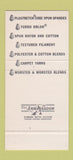 Matchbook Cover - Stevens Yarns Greensboro NC Boston NYC 30 Stk SAMPLE