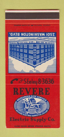 Matchbook Cover - Revere Electric Supply Chicago IL 30 Stk SAMPLE