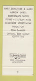 Matchbook Cover - Livingston's Clothes Men's Duluth MN 30 Stk SAMPLE