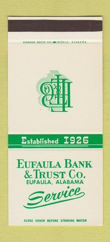 Matchbook Cover - Eufaula Bank & Trust Co Eufaula AL 30 Stk SAMPLE