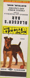 Matchbook Cover - Blaeser's Bar Burtrum MN Terrier