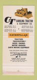Matchbook Cover - Caterpillar Tractors Greensboro NC WEAR 30 Stk SAMPLE