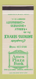 Matchbook Cover - Ames Plaza Bank Omaha NE 30 Stk SAMPLE